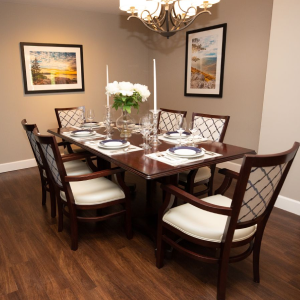 dining room with dining table and chairs
